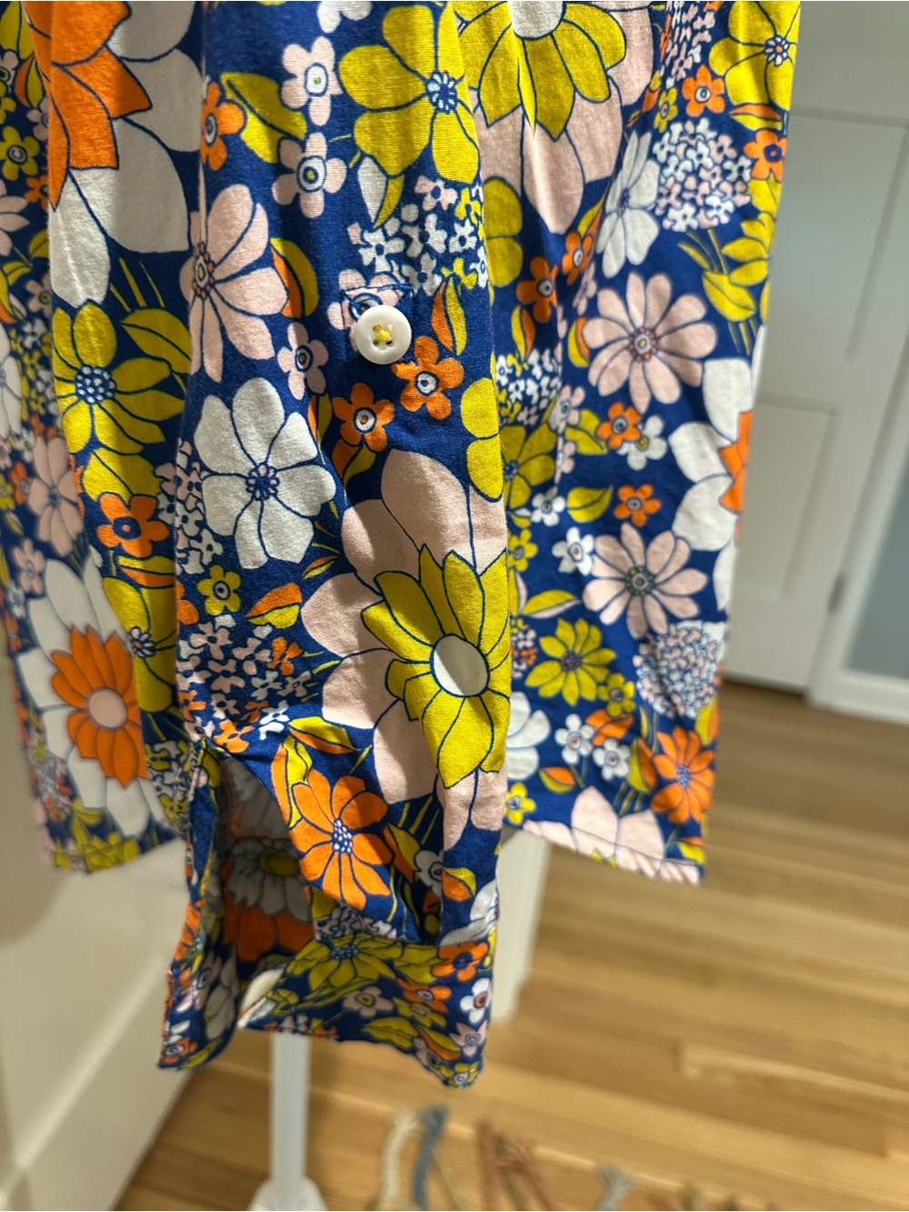 Maeve Anthropologie size S petite 100% cotton floral pattern button down - Picture 8 of 15